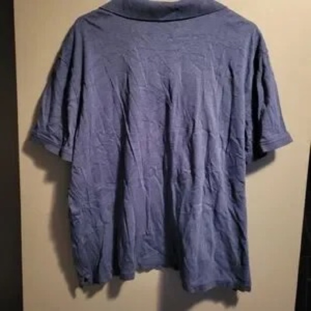 Men's Blue Short-Sleeve Polo Shirt - Picture 2 of 4